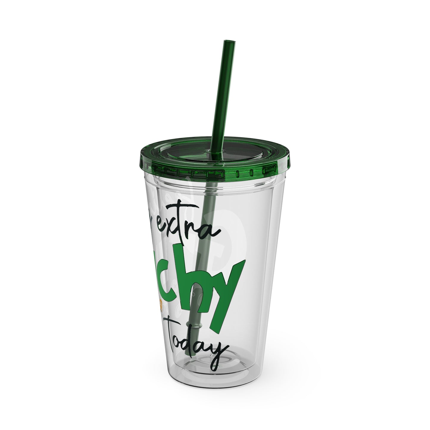 Grinch Quote Tumbler - 16oz Clear Straw Cup (Feeling Extra Grinchy)