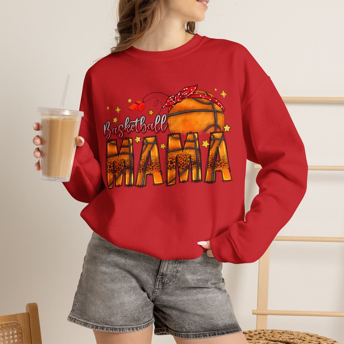 Basketball Mama Sweatshirt — Women's Basketball Mom Crewneck