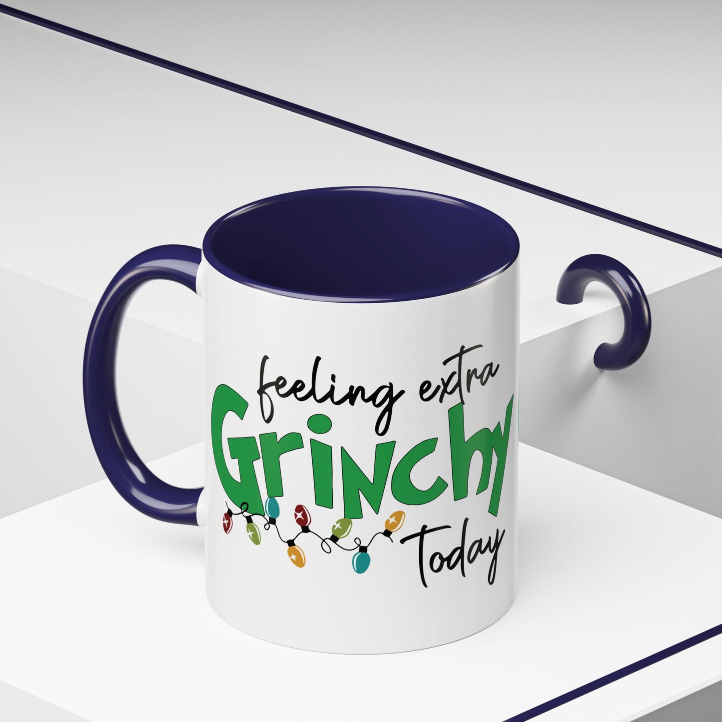 Feeling Extra Grinchy Today Coffee Mug — Holiday Funny Ceramic Mug (11/15oz)