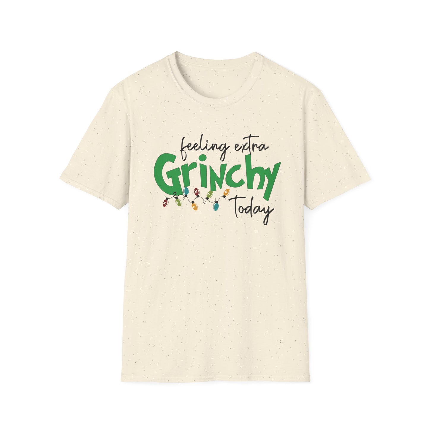 Feeling Extra Grinchy Today T-Shirt — Funny Holiday Christmas Tee with Lights