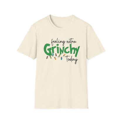 Feeling Extra Grinchy Today T-Shirt — Funny Holiday Christmas Tee with Lights