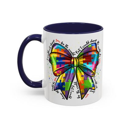 Autism Awareness Puzzle Ribbon Coffee Mug (11/15oz)