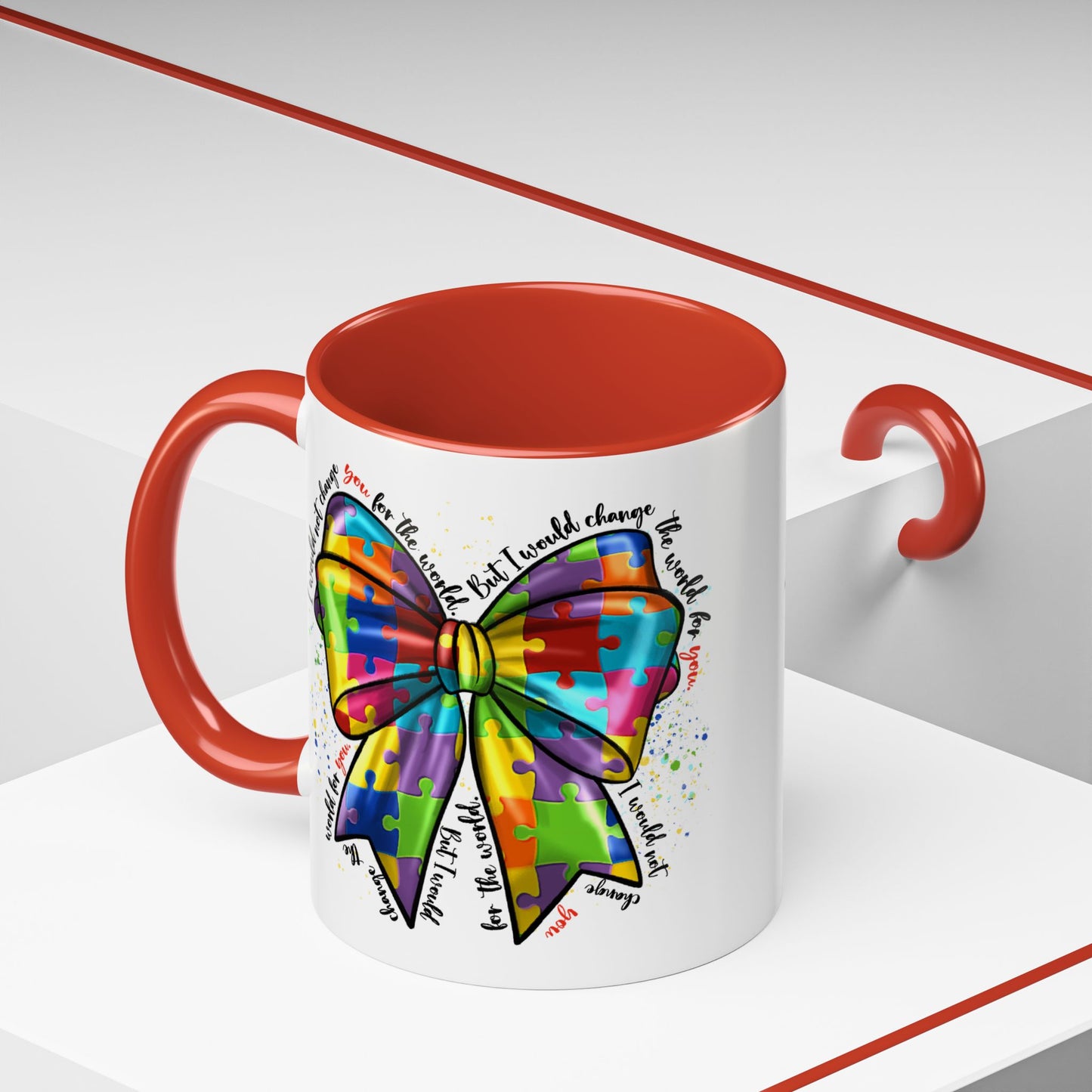 Autism Awareness Puzzle Ribbon Coffee Mug (11/15oz)