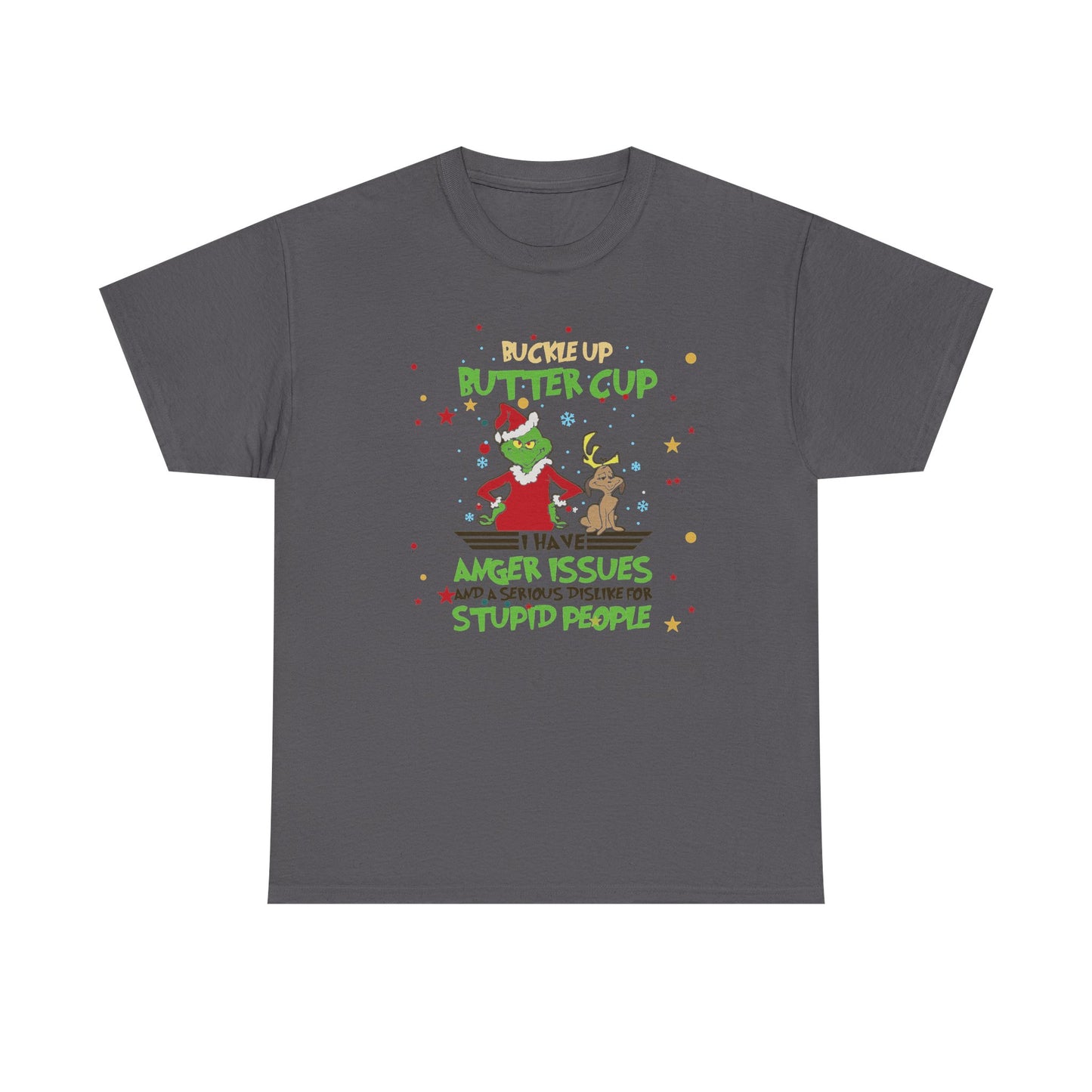 Grinch Christmas Tee — "I Have Anger Issues" Funny Holiday Shirt
