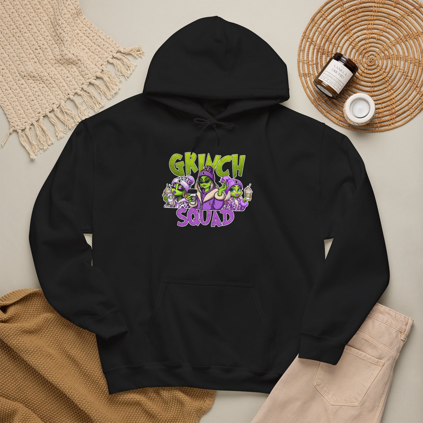 Grinch Squad Hoodie — Funny Holiday Christmas Sweatshirt