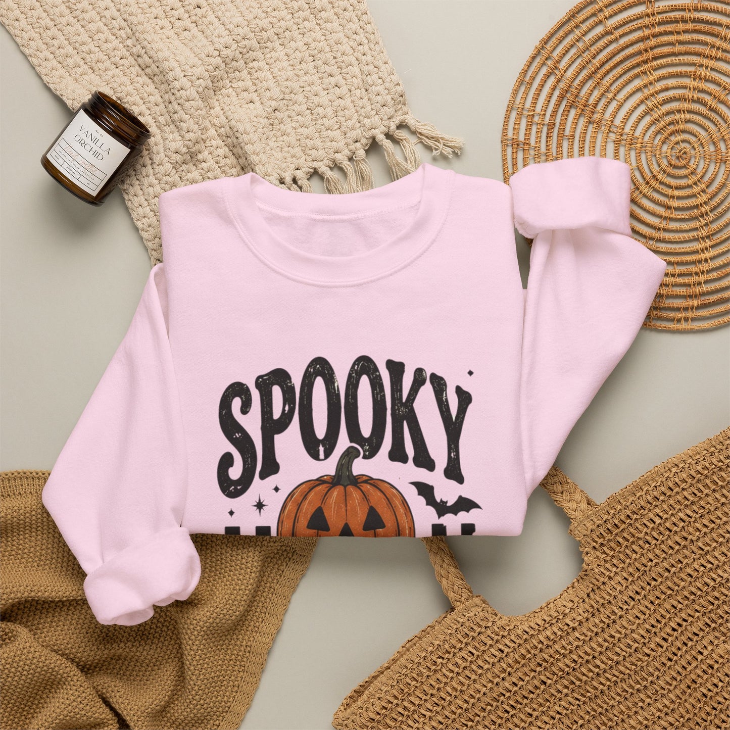 Spooky Season Sweatshirt — Pumpkin Jack-O'-Lantern Halloween Crewneck
