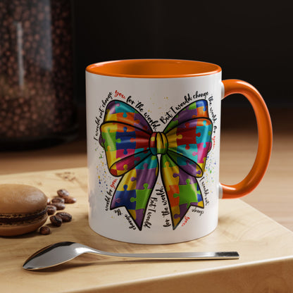 Autism Awareness Puzzle Ribbon Coffee Mug (11/15oz)