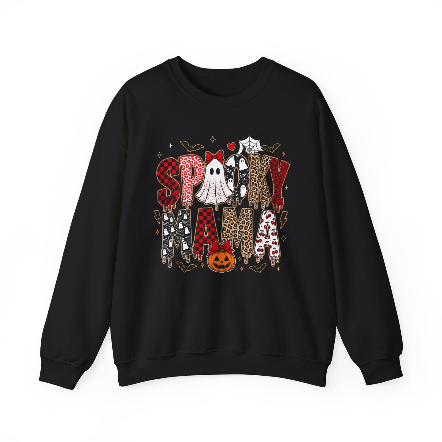 Spooky Mama Sweatshirt — Cute Halloween Ghosts & Pumpkin Graphic