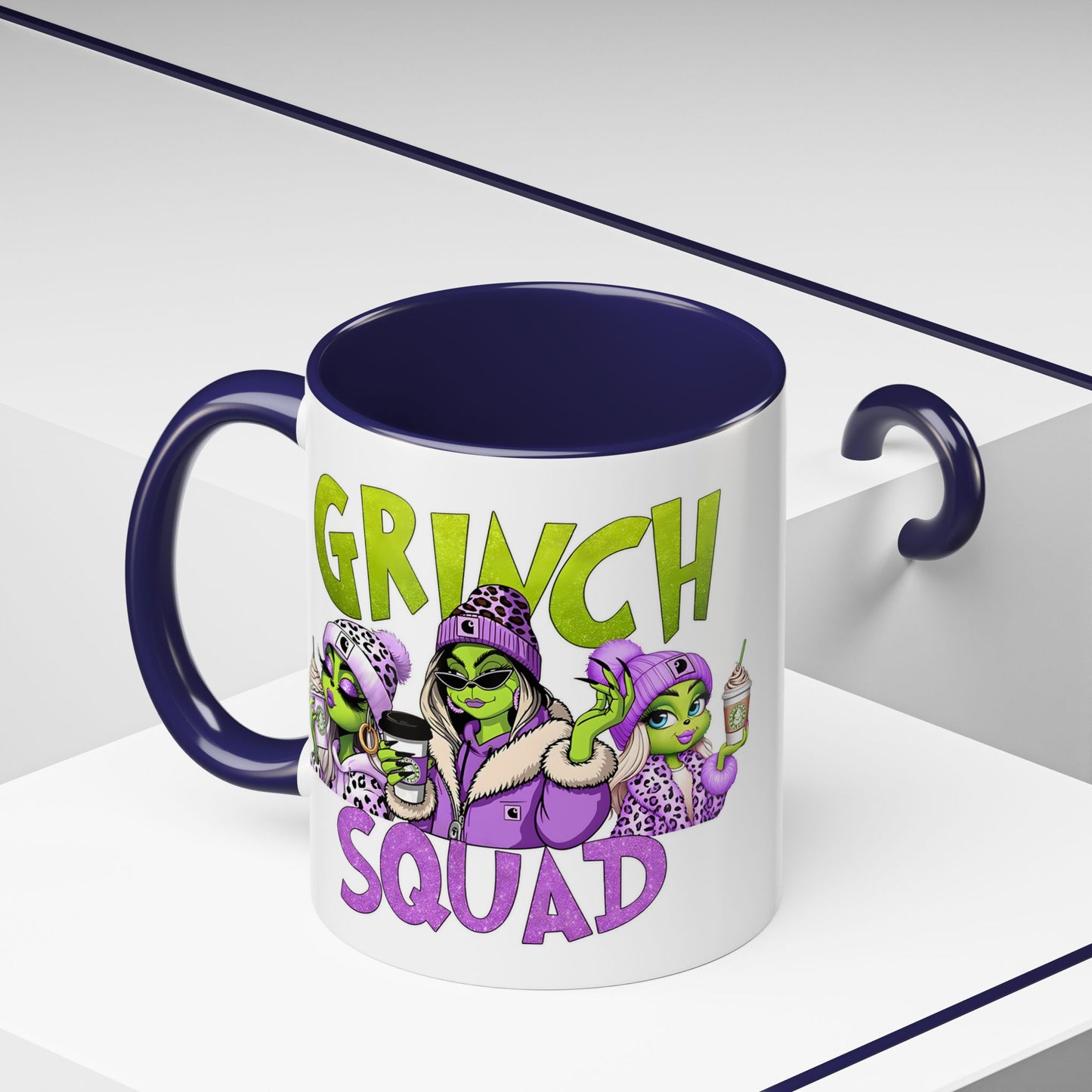 Grinch Squad Coffee Mug — Funny Holiday Green Girl 11/15oz Accent Mug