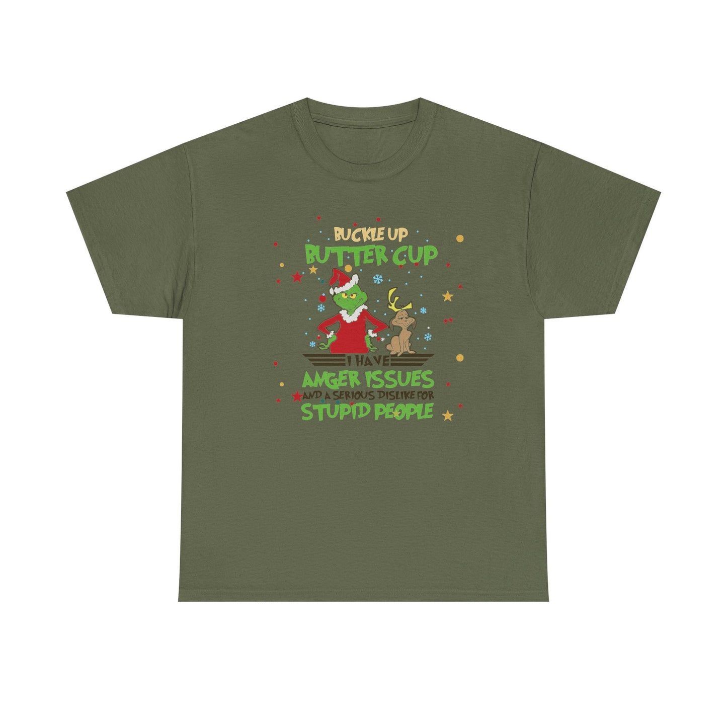 Grinch Christmas Tee — "I Have Anger Issues" Funny Holiday Shirt