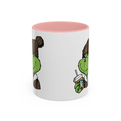 Grinch Luxury Winter Coffee Mug – Designer Beanie & Holiday Drink Cartoon (11/15oz)