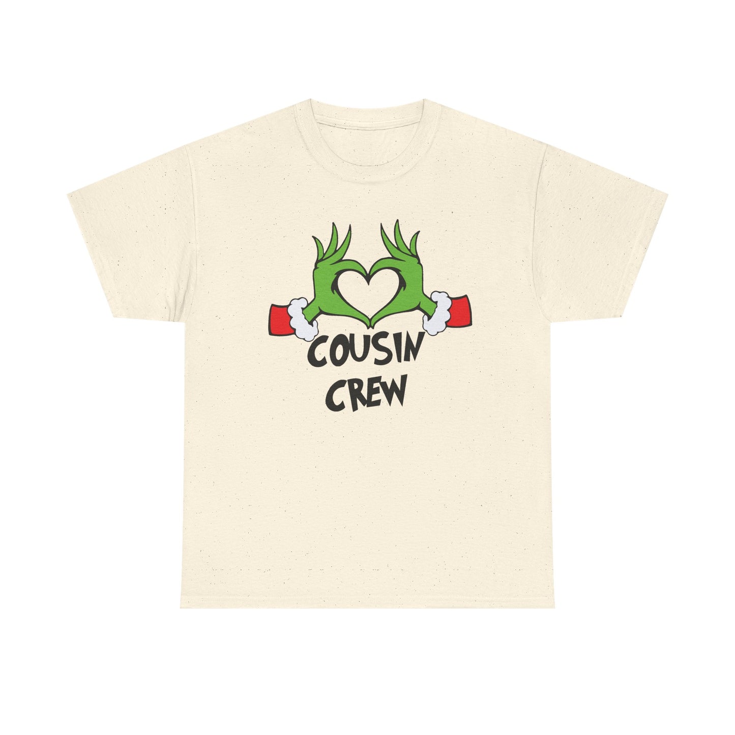 Cousin Crew T-Shirt — Fun Grinch Hands Heart Family Tee