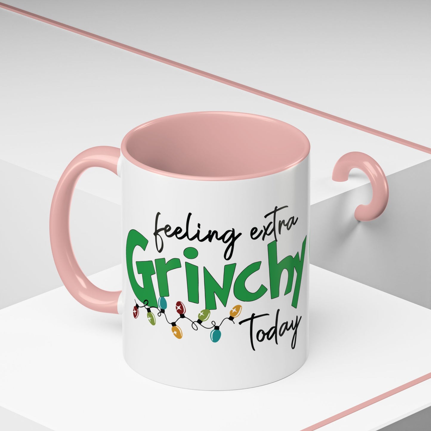 Feeling Extra Grinchy Today Coffee Mug — Holiday Funny Ceramic Mug (11/15oz)