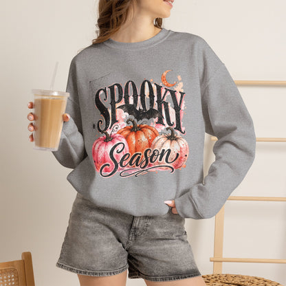 "Spooky Season" Pumpkin Halloween Graphic Crewneck Sweatshirt