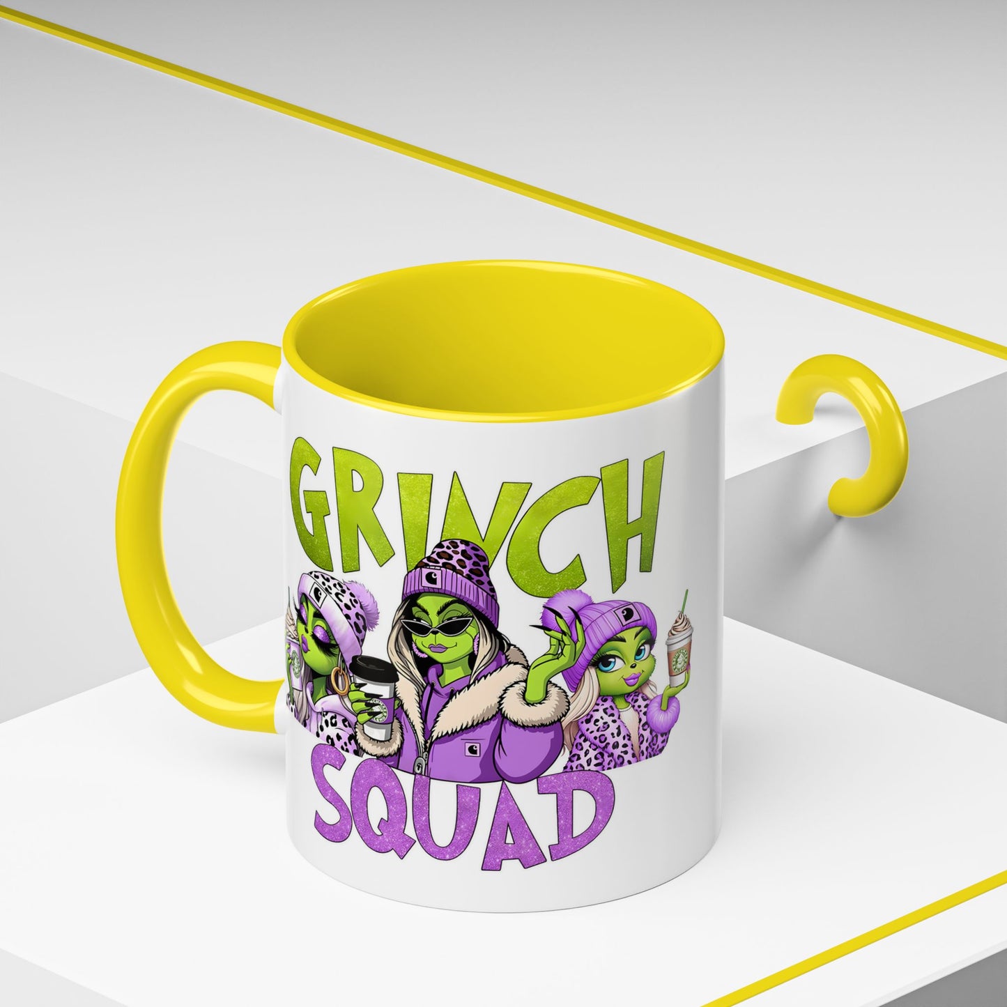 Grinch Squad Coffee Mug — Funny Holiday Green Girl 11/15oz Accent Mug