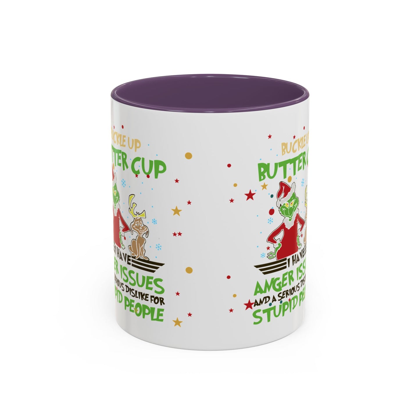 Funny Grinch Christmas Coffee Mug – "I Have Anger Issues" Holiday Accent Mug