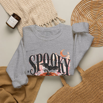 "Spooky Season" Pumpkin Halloween Graphic Crewneck Sweatshirt