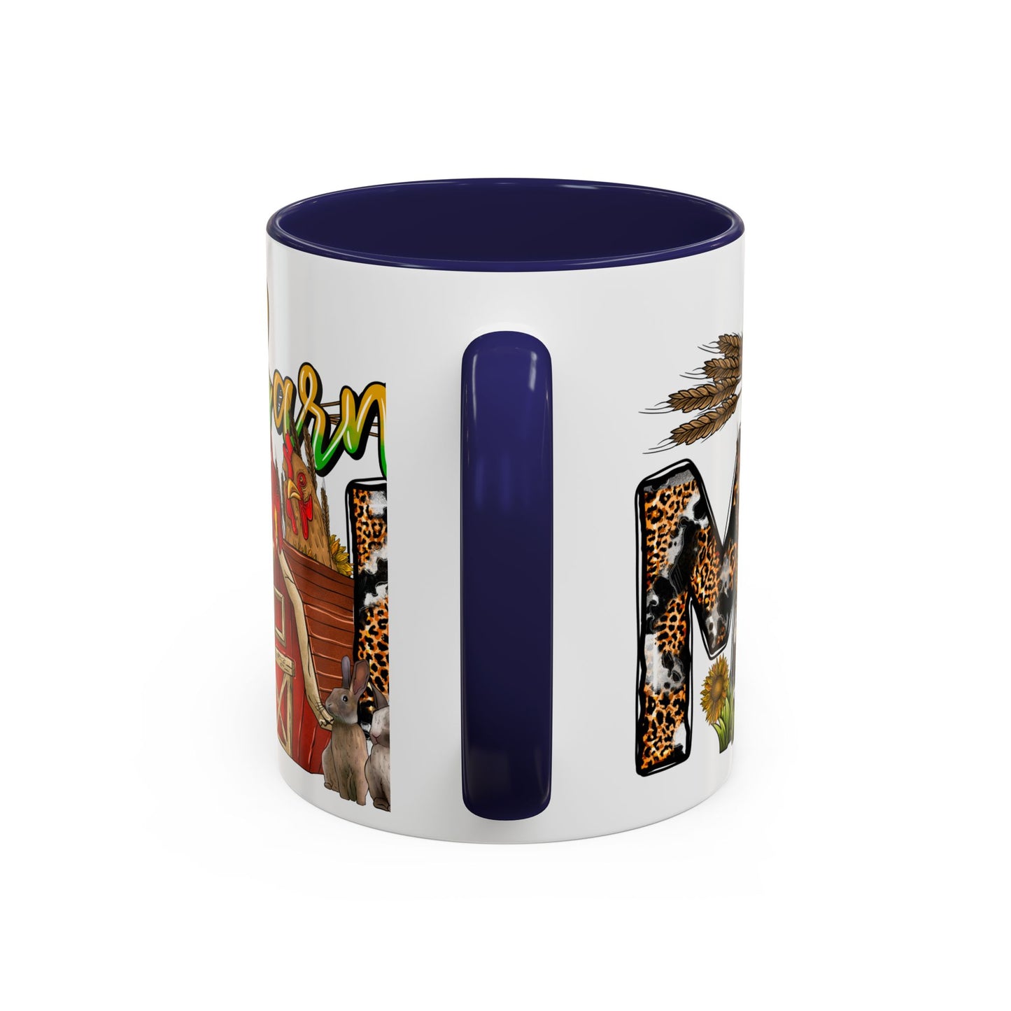 Barn MOM Coffee Mug — Leopard Print Farmhouse Accent Mug (11/15 oz)
