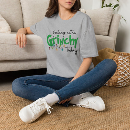 Feeling Extra Grinchy Today T-Shirt — Funny Holiday Christmas Tee with Lights