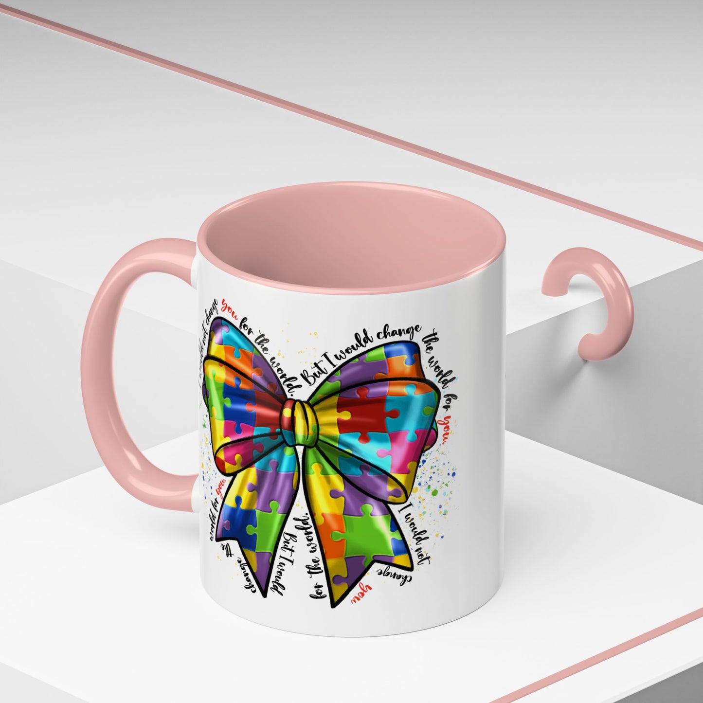 Autism Awareness Puzzle Ribbon Coffee Mug (11/15oz)