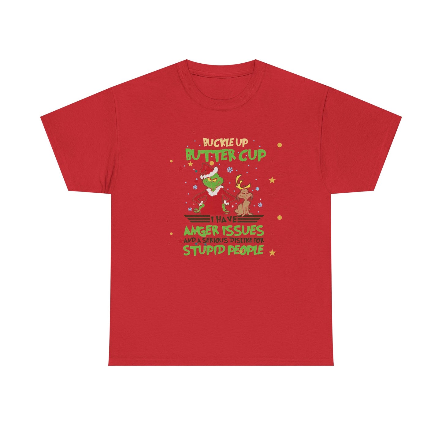 Grinch Christmas Tee — "I Have Anger Issues" Funny Holiday Shirt