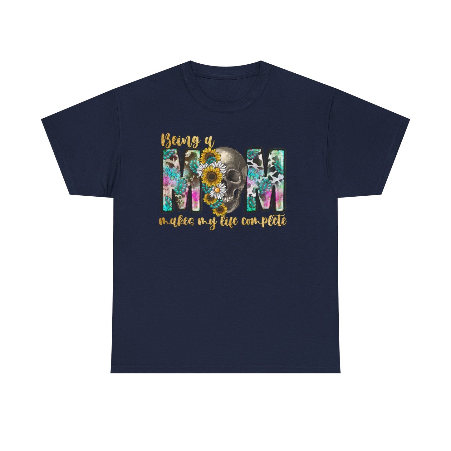 Mom Floral Graphic Tee – "Being a Mom Makes My Life an Adventure"