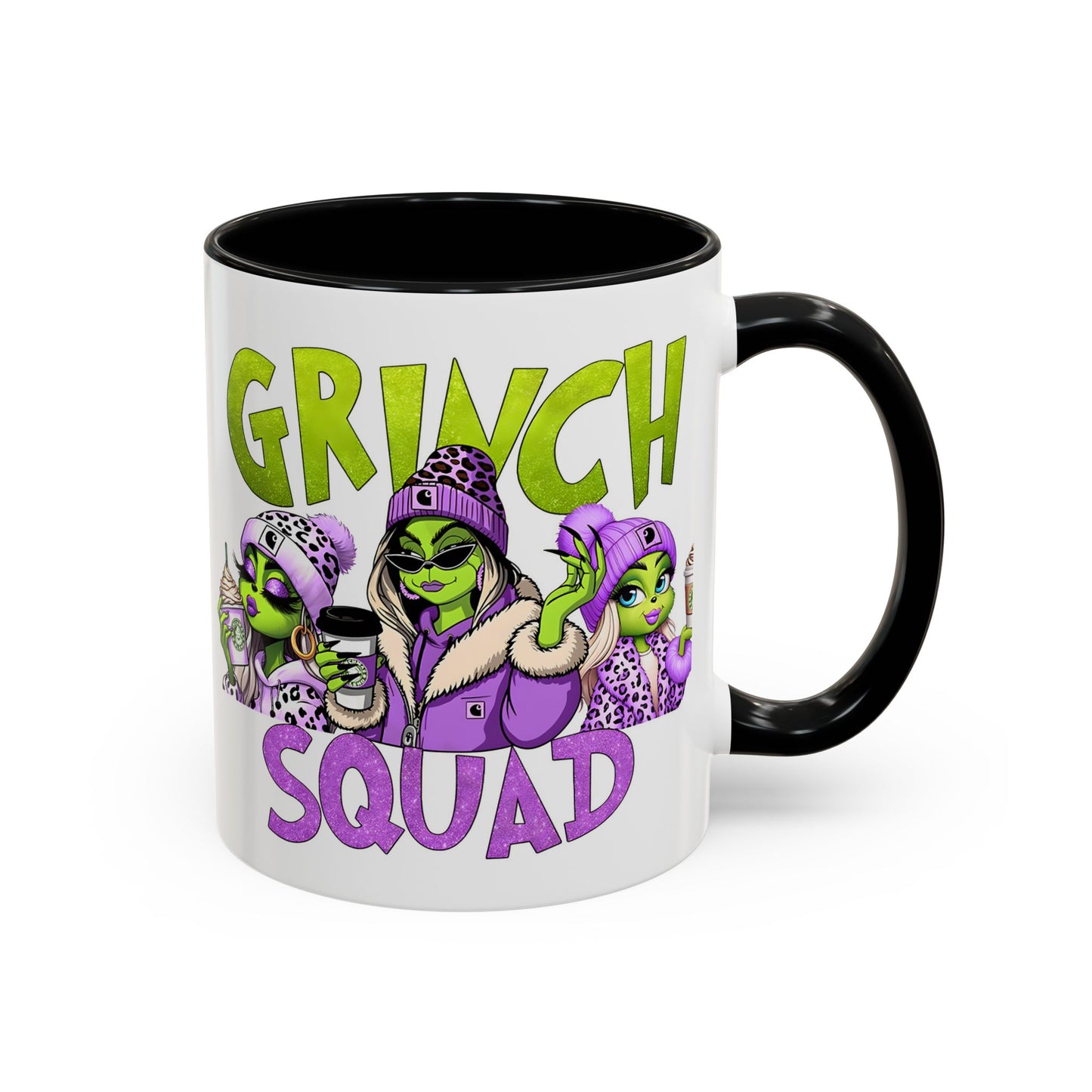 Grinch Squad Coffee Mug — Funny Holiday Green Girl 11/15oz Accent Mug