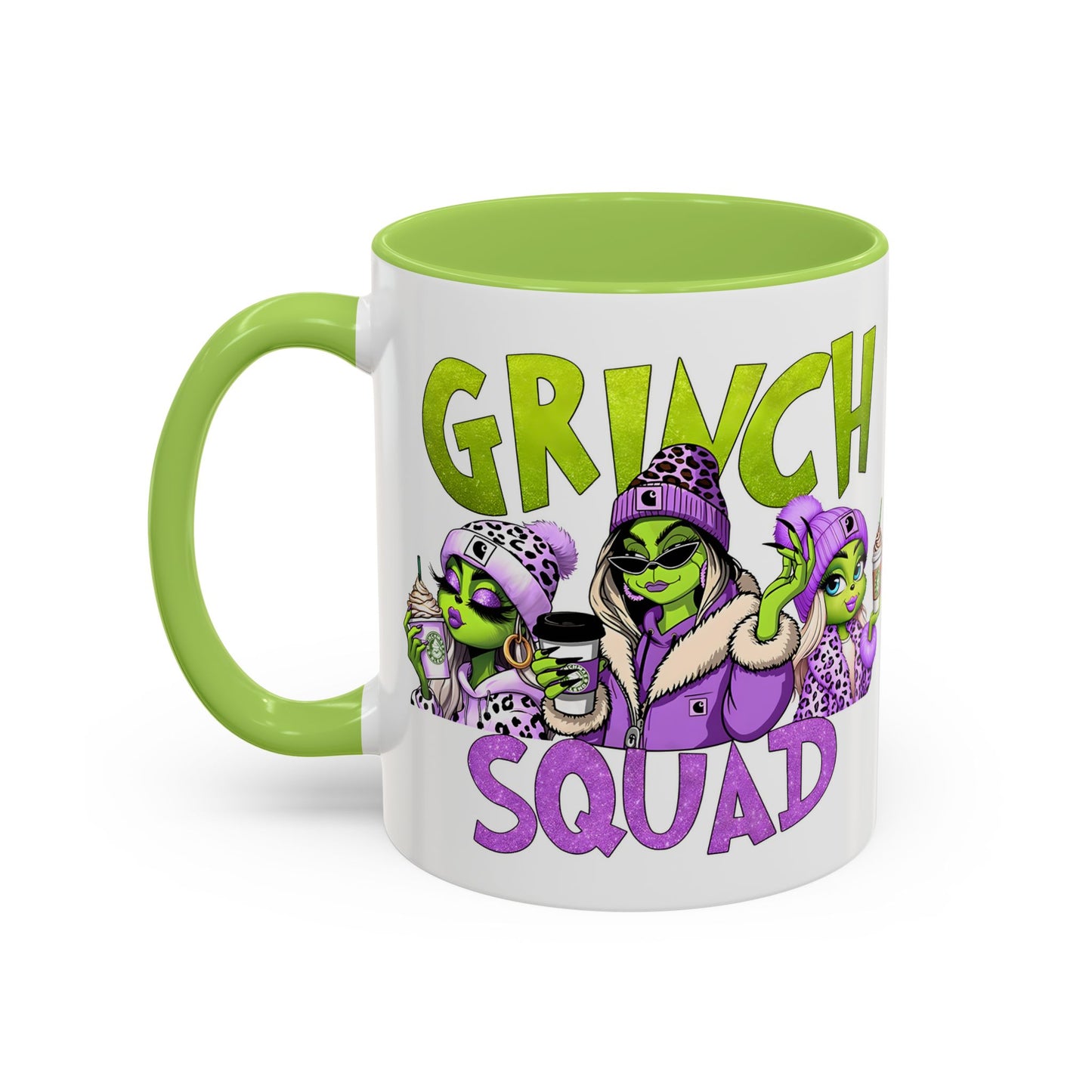Grinch Squad Coffee Mug — Funny Holiday Green Girl 11/15oz Accent Mug