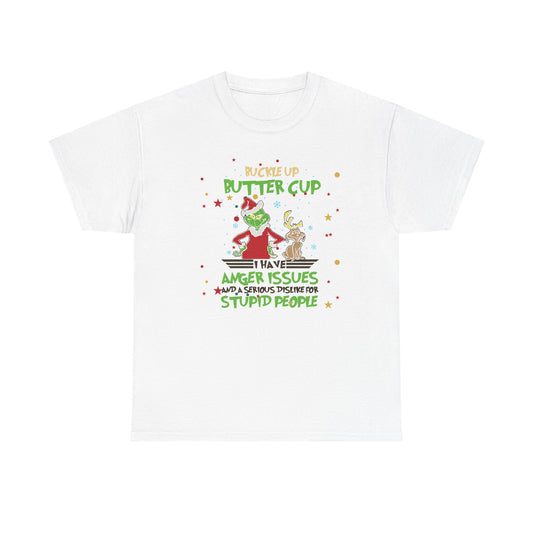 Grinch Christmas Tee — "I Have Anger Issues" Funny Holiday Shirt