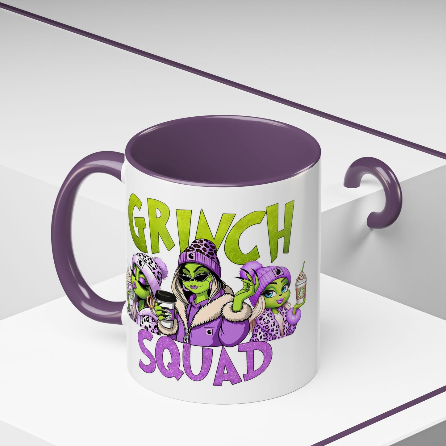 Grinch Squad Coffee Mug — Funny Holiday Green Girl 11/15oz Accent Mug