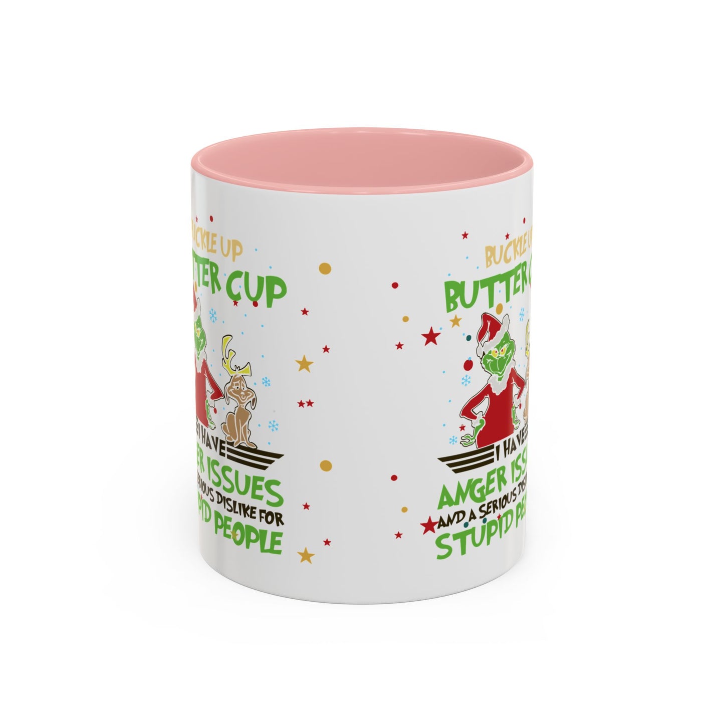 Funny Grinch Christmas Coffee Mug – "I Have Anger Issues" Holiday Accent Mug