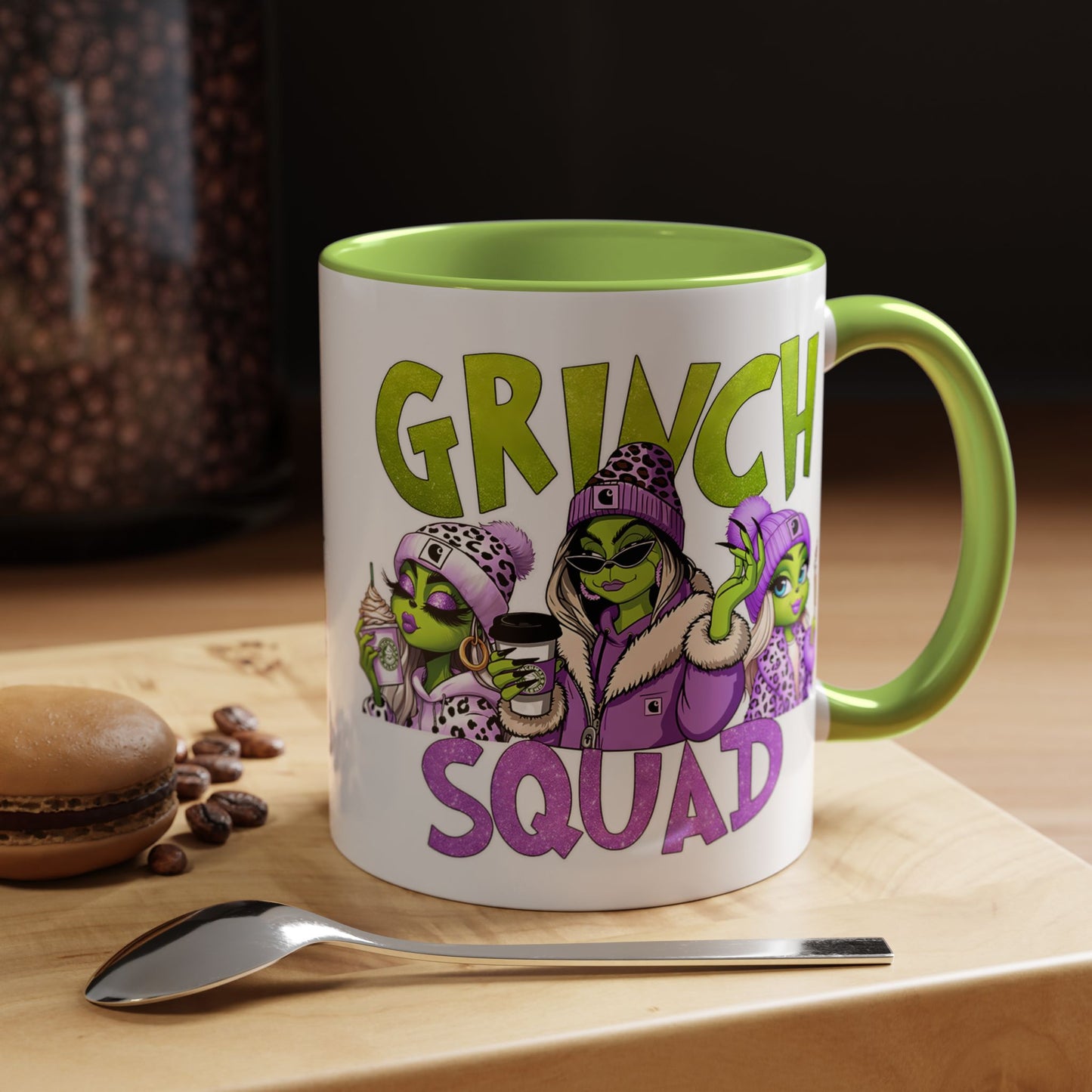 Grinch Squad Coffee Mug — Funny Holiday Green Girl 11/15oz Accent Mug