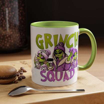 Grinch Squad Coffee Mug — Funny Holiday Green Girl 11/15oz Accent Mug