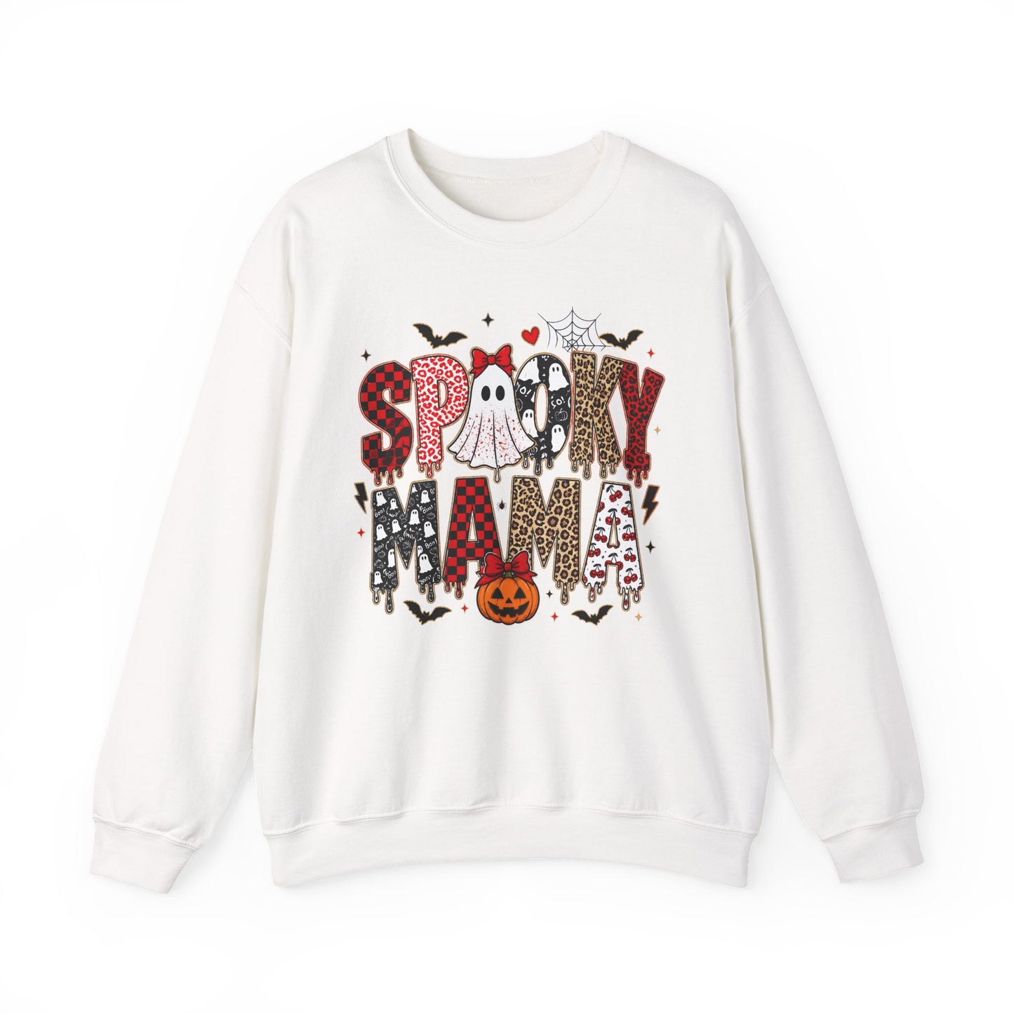 Spooky Mama Sweatshirt — Cute Halloween Ghosts & Pumpkin Graphic