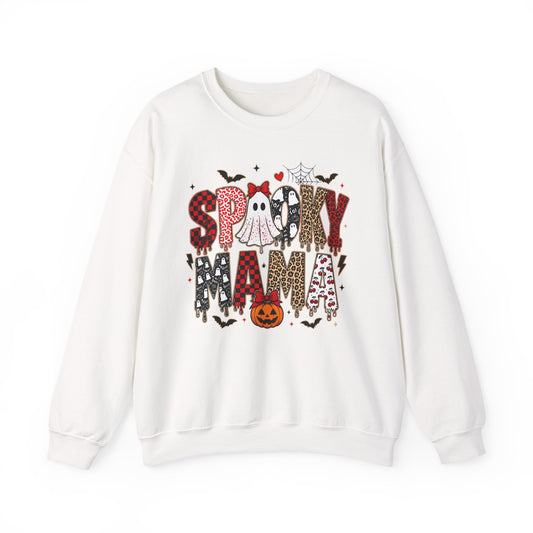 Spooky Mama Sweatshirt — Cute Halloween Ghosts & Pumpkin Graphic