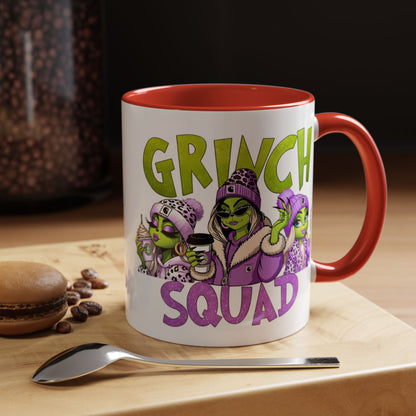 Grinch Squad Coffee Mug — Funny Holiday Green Girl 11/15oz Accent Mug