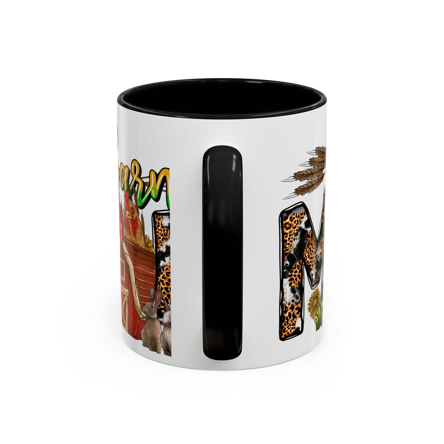 Barn MOM Coffee Mug — Leopard Print Farmhouse Accent Mug (11/15 oz)