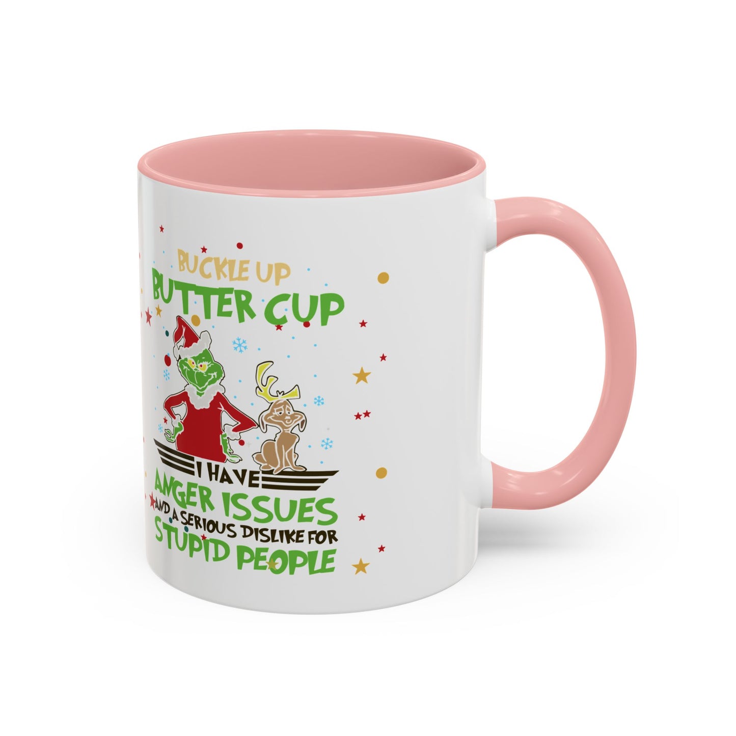 Funny Grinch Christmas Coffee Mug – "I Have Anger Issues" Holiday Accent Mug