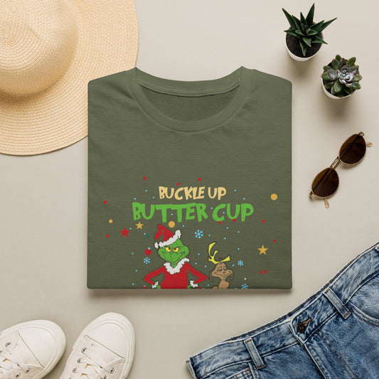 Buckle Up Buttercup T-Shirt — Funny Grinch Holiday Tee (I Have Anger Issues)