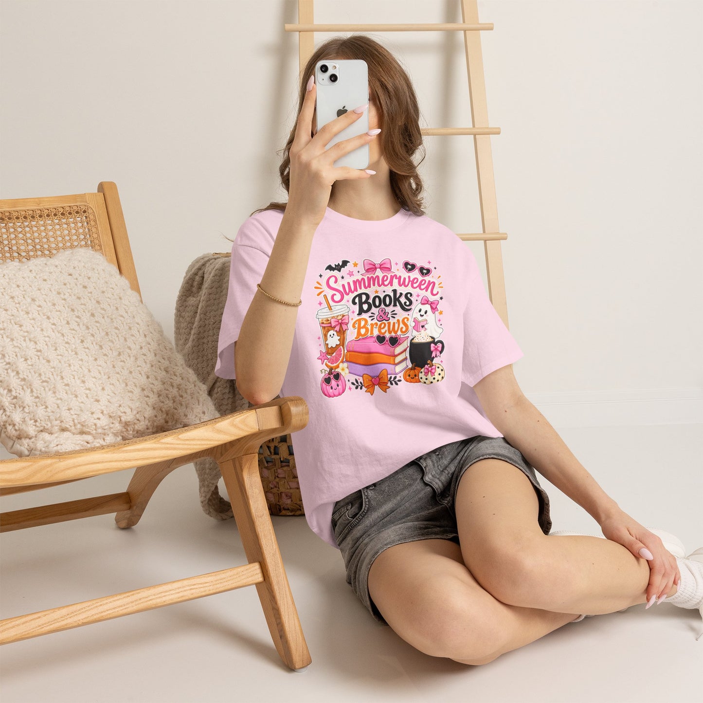 Books & Brews Tee — "Summerween" Cute Halloween Reading Shirt