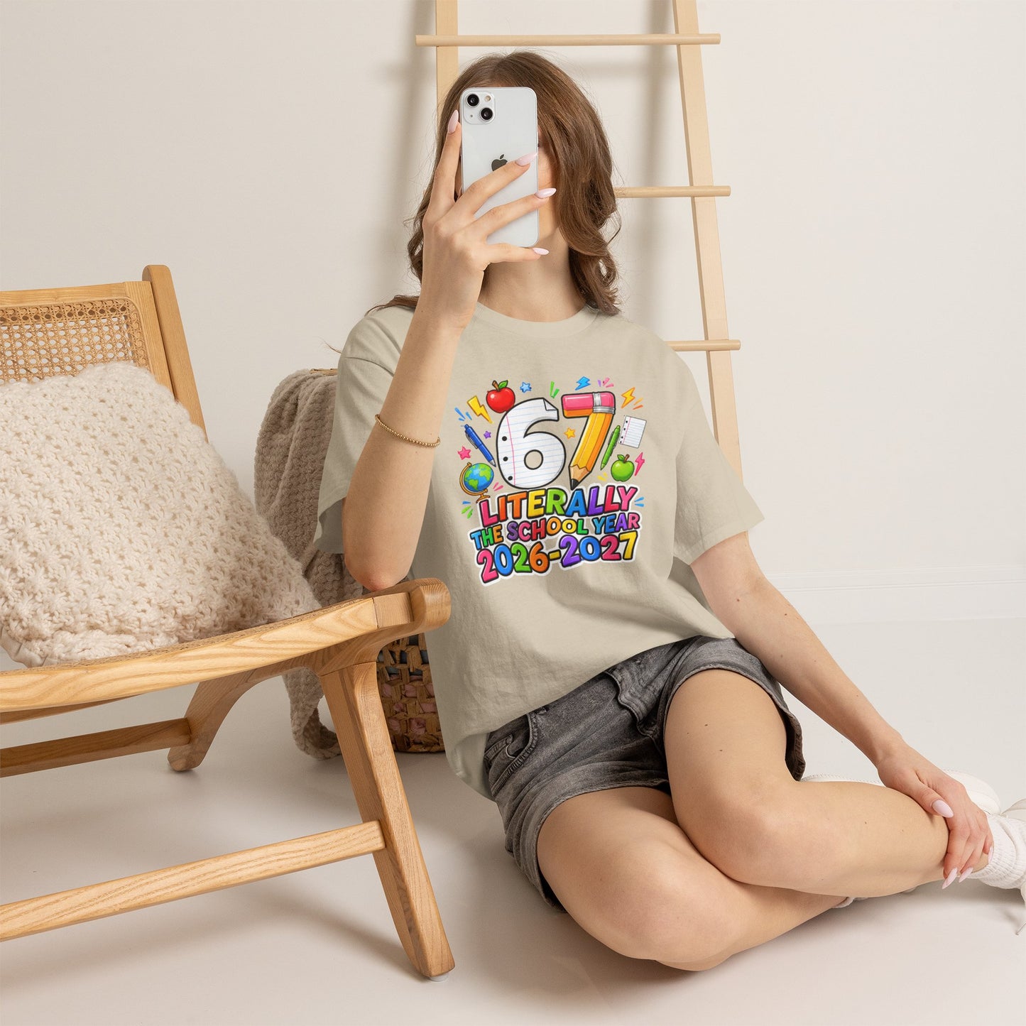 Teacher – "Literally the School Year 2026–2027" Colorful Back-to-School Tee