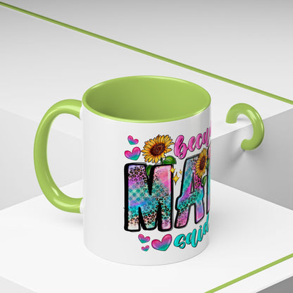 Coffee Mug — "Because Mama Said So" Colorful Sunflower Accent Mug (11/15oz)