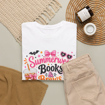 Books & Brews Tee — "Summerween" Cute Halloween Reading Shirt
