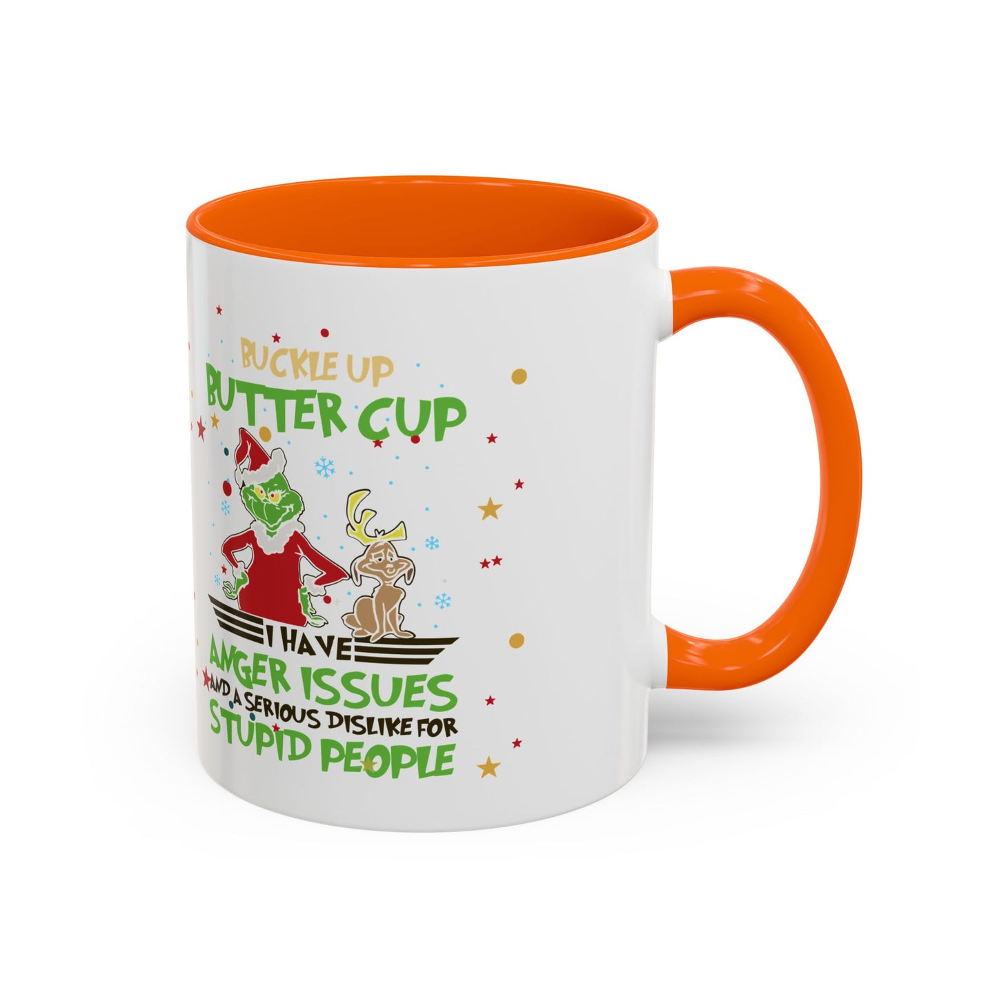 Funny Grinch Christmas Coffee Mug – "I Have Anger Issues" Holiday Accent Mug