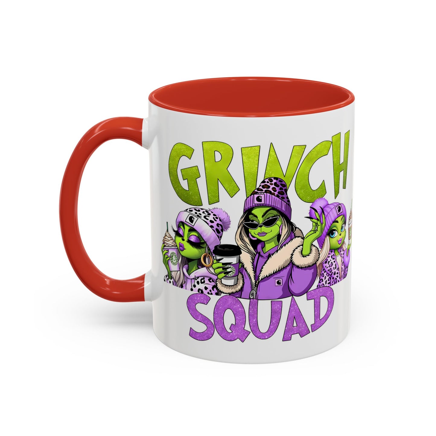 Grinch Squad Coffee Mug — Funny Holiday Green Girl 11/15oz Accent Mug