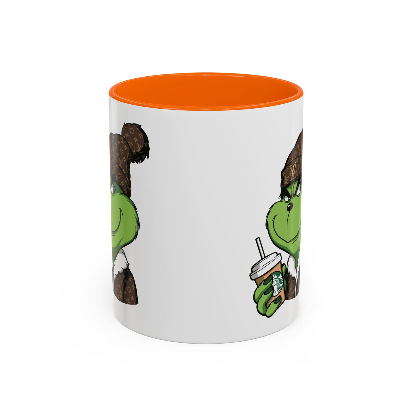 Grinch Luxury Winter Coffee Mug – Designer Beanie & Holiday Drink Cartoon (11/15oz)