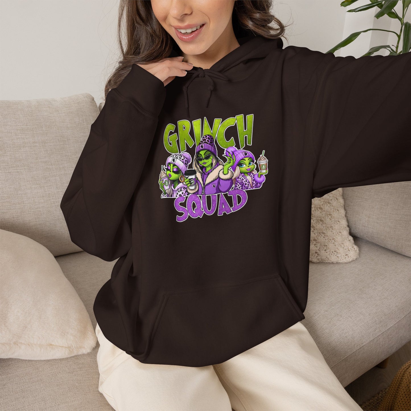 Grinch Squad Hoodie — Funny Holiday Christmas Sweatshirt