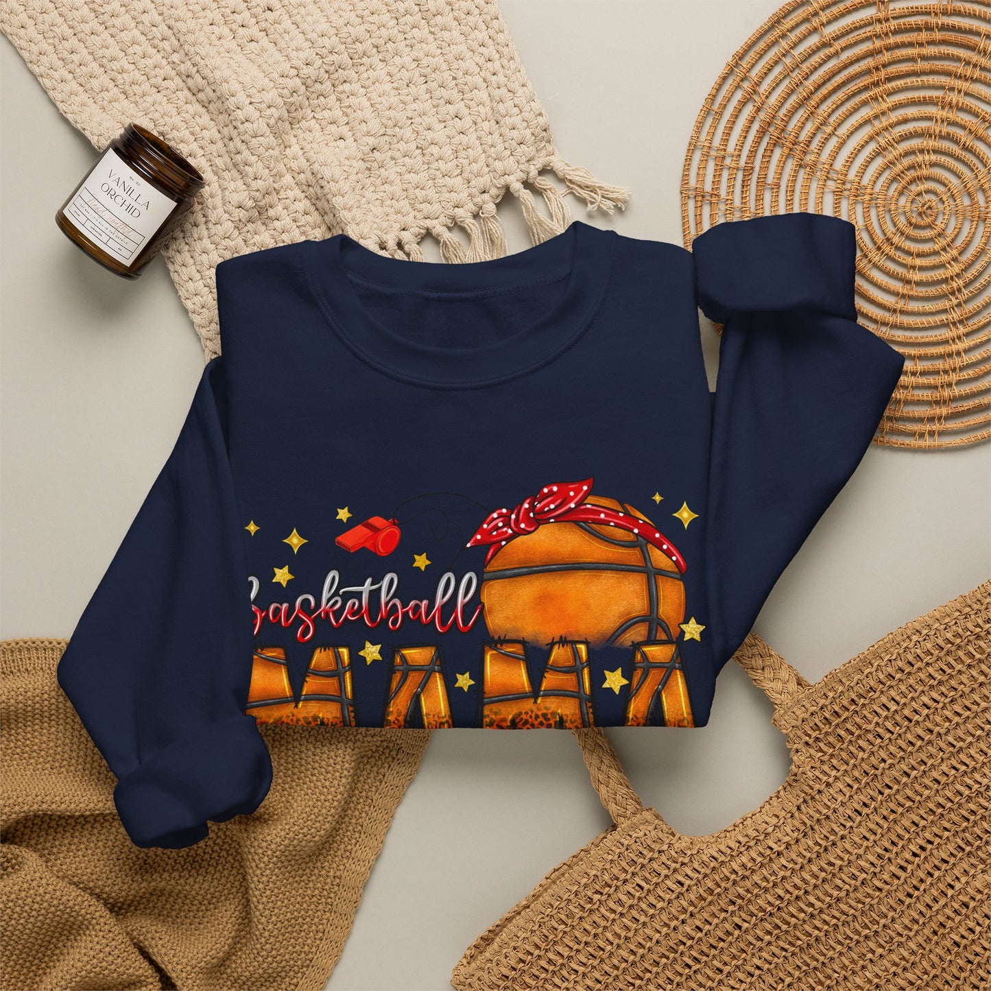 Basketball Mama Sweatshirt — Women's Basketball Mom Crewneck