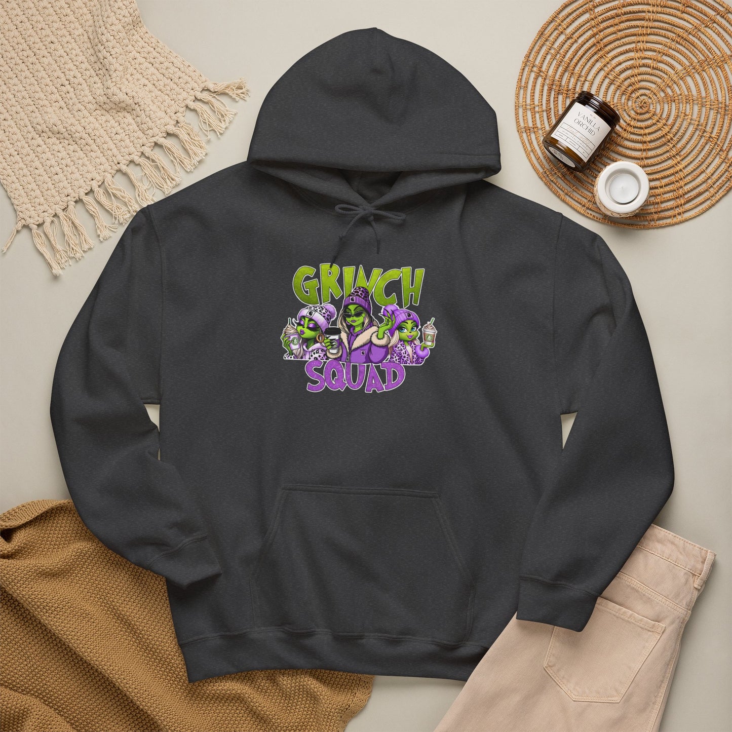 Grinch Squad Hoodie — Funny Holiday Christmas Sweatshirt