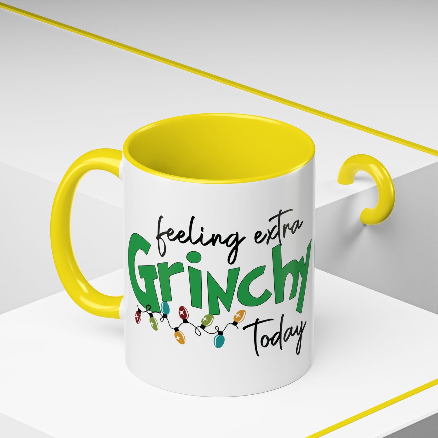 Feeling Extra Grinchy Today Coffee Mug — Holiday Funny Ceramic Mug (11/15oz)